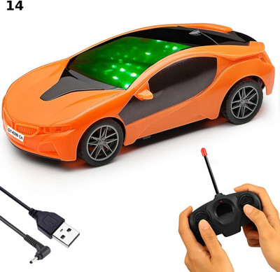 TOYACHI Famous Car Remote Control 3D with LED Lights O15(Orange)