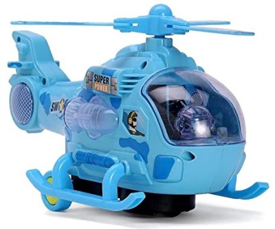 Prapti Mart Electric Helicopter Without Remote 360 Degree Rotation Musical and 3D Lights Toy(Multicolor)