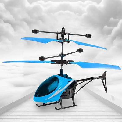 BARODA TOYS NX RC Helicopter with Hand Gravity Sensor, Flying Toy with 3D Light & Safety Sensor(Blue)