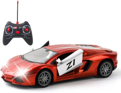 T'tots Lamborgini Remote Control Car Toy for Kids | Door Open Big Size RC Car for Boys(Red, Silver)
