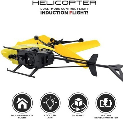 Tenmar Remote Control Exceed Sensor Helicopter Toy with Charger for Kids (Yellow)(Multicolor)