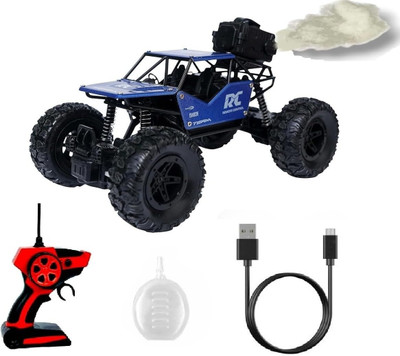 Pepstter Smoke Spray Function Rock Crawler Car,1:18 High Speed 2WD Off-Road Monster Truck(Multicolor)