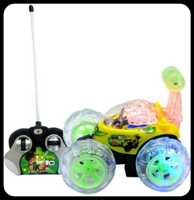 U.R.M. Enterprises Rechargeable Remote Control 360 Degree Rotating Stunt Car for Kids M55_new669(Green)