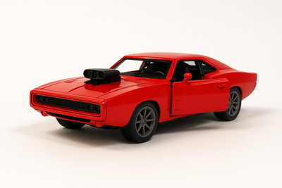 crezor toys 1:32 Scale Dodge Charger 1970 Toy Car – Die-Cast Metal, Pull Back Action(Red)