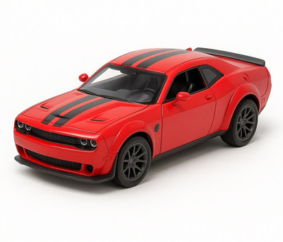 crezor toys Challenger Toy Car 1:36 Scale Alloy Die-cast Metal Light & Music(Red)