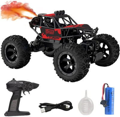 CADDLE & TOES Rock Car , Spring wheels ,1:20 scale,Remote control(Multicolor, Smoke)