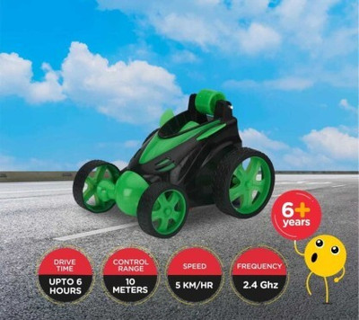 Skyler Collection Skyer Collection Remote Control Rechargeable Stunt Car with 360 Degree(Green)