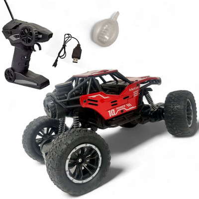 Aavkar creation Rechargeable Mist Smoke RC Racing Car with 2.4GHz Remote & LED Lights – Kids Toy(Red)