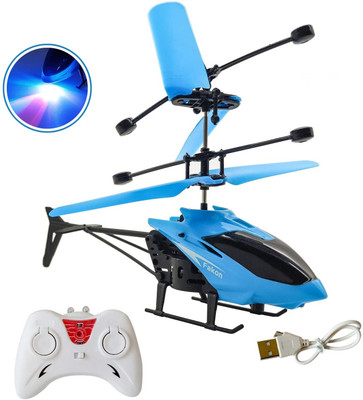 Morya Exceed Remote Control Helicopter with LED Lights, Chargeable(Blue)