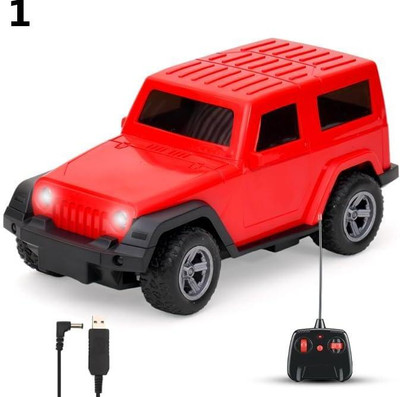 TOYACHI Off-Road RC Jeep Toy Car with Remote & Charger – Red3(Multicolor)