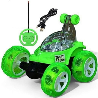 JOYWHIZ Remote Controlled Racing Toy | 360 Degree Rotating Stunt Car(Green)