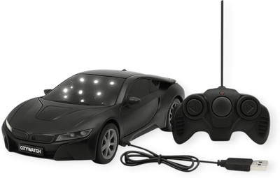 APEXIOCOLLECTION 3D lighting kids high speed rechargeable remote control Car for 3+ Years (Blue)(Black)