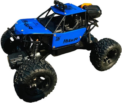 XOOM TOYS 2WD RC Monster Truck with LED, Spray & 20km/h Speed | Off-Road Car Toy for Kids(Blue)