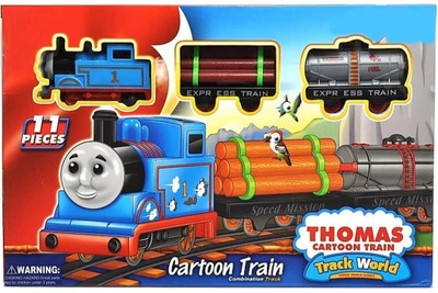 Kids Mandi Thomas Toy Train Track Set with Sound and Light(Multicolor)
