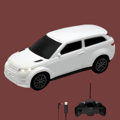 AS TRADERS 3D Famous Car Rechargeable Remote Control Toy W9(White)