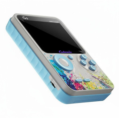 Cubonic G5 Retro Game Console | 3” LCD Screen | 500+ Built-in Games | Long Backup(Grey)