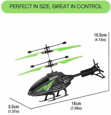 Little Finds Remote Control Sensor Flying Helicopter Toy for Kids(Black)