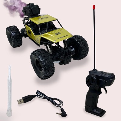 Pepstter Rechargeable Remote-Control Monster Car High Speed Off-Road With Mist Smoke(Black)