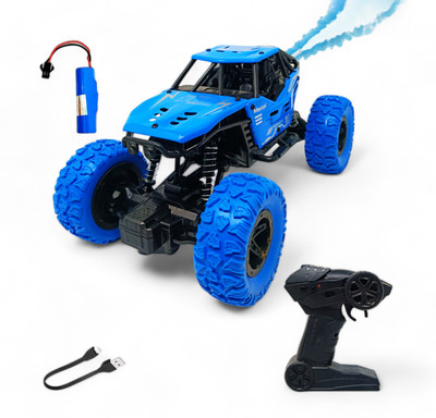 ZODZE Wireless Remote Control Rock Crawler Car with Metal Body and Smoke Effect_09(Blue)