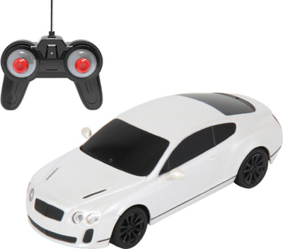 Playzu Remote Control Car White- Grand Tourer R/C 1:24 Scale 27 MHz R/C Car Powerful(White)