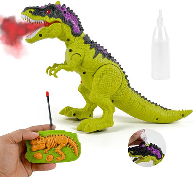 Zmart Dinosaur Toy Walking with Mist Spray, Roaring Sound & Light Remote Control(Multicolor)