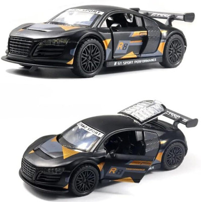 MTOYS 1:36 Scale Audi R8 Die Cast Metal Sports Car - Openable Door and Back, Pullback(Multicolor)