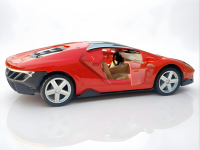 PlayNJoy Premium Die-Cast Metal Toy Car – Stunning Supercar with Openable Doors(Red)