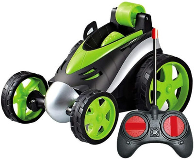 Nilika Enterprises Remote Control Stunt Vehicle 360 Rotating Rolling Radio Electric Racing Car(Green)