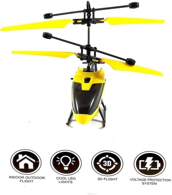 Mayne Remote Control Helicopter Toy USB Charging Exceed Infrared Induction Fly Gravity(Blue, Red, Yellow)