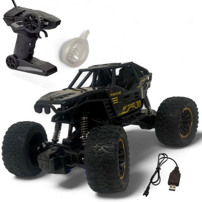 fizz BLACK RC Rock Car for Kids Boys and Girls Both with Mist Smoke Monster_ZD(Multicolor)