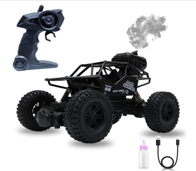 COMERCIO Remote Control Rock Crawler Car Toy for Kids Monster Car With Smoke Effect Multi(Black)