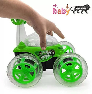 TOYSFIRE Ben 10 Rechargeable Stunt Car Big Size 360 Degree Rotating Remote Control_B-62(Multicolor)