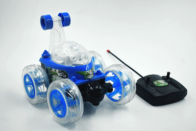 JOYWHIZ Rechargeable Remote Control Twisting Stunt Car with 360 Degrees Rotation N16(Multicolor)