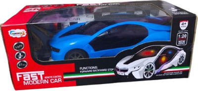 GTR Remote Control 3D Fast Modern Car for Kids Boys(Blue)