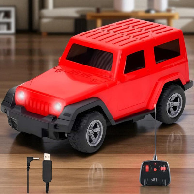 Just97 Remote control Thar Rechargable RC Toys For Kids With Music_J09(Red)