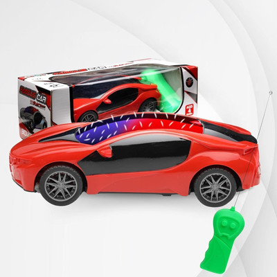 SNM97 Wireless Remote Control 2 function Fast Modern Car With 3D Lights For Kids(Red)
