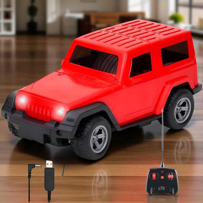 Just97 Remote control Thar Rechargable RC Toys For Kids With Music_I96(Red)