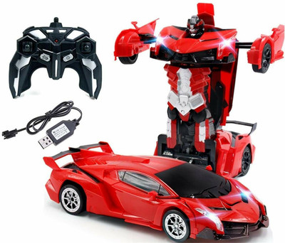 HEZKOL 2 in 1 Convertible RC Robot Car Deformation Toy(Multicolor)