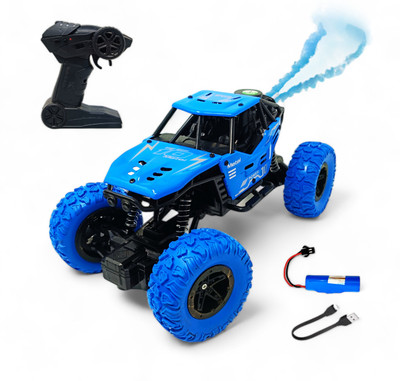 FANSEEKART Metal Body Rechargeable Remote Control Rock Crawler Car for kids_C38(Blue)