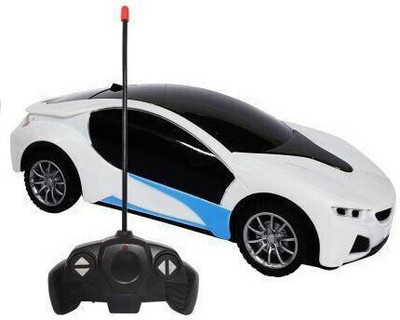 planettoy New_Chargeable 3D Remote Control Lighting Famous Car(White)