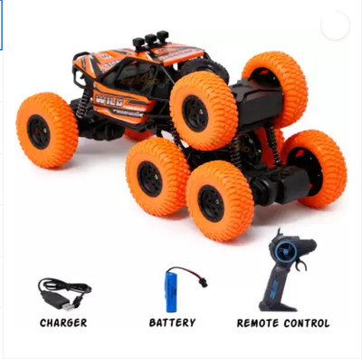 Intelligent Rock Crawler Remote Control Car 1:18 Scale Rechargeable Monster Truck(Orange)