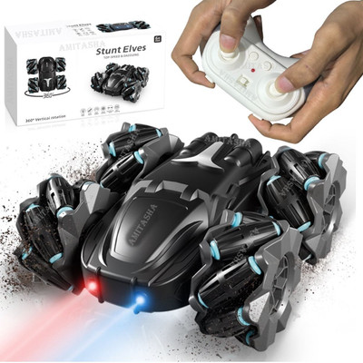 PAPASpace 4x4 Double-Sided RC Car for Kids & Adults LED Lights 360° Rotation Rechargeable(Multicolor)