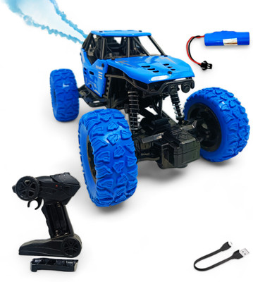 ZODZE Metal Body Rechargeable Remote Control Rock Crawler Car for kids_C22(Blue)