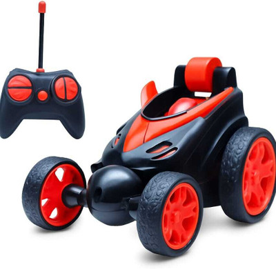 Aarjay rc stunt car for kids 360° rotating flip remote control high speed toy(Red)