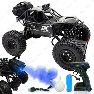 Toyco Rock Crawler 1:16 Offroad Monster RC Car with Smoke Function & Rechargeable Car(Black)