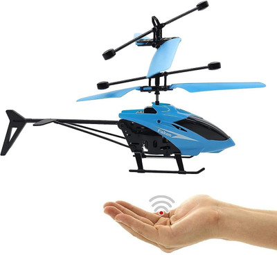 august This Flying Remote Control Type 2-in-1 Indoor Outdoor Helicopter Toys for Kids(Clear, Blue)