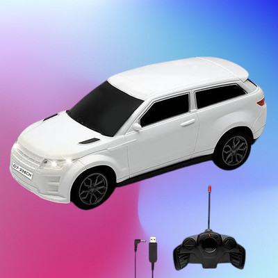 AS TRADERS 3D Famous Car Rechargeable Remote Control Toy W8(White)