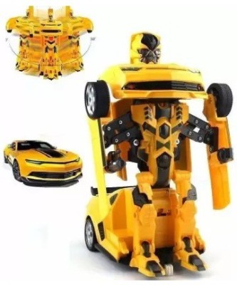 TOYZ 4 FUN Unique Robot Deform Super Speed Car With 3D Special Light Toy(Yellow)