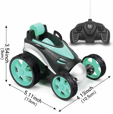 Skyler Collection Skyer Collection RC Car 360° ||Mini Stunt Car || Rechargeable with USB Cable(Blue)