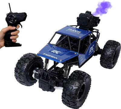Pepstter 45° Climbing Remote Control Rock Crawler Water Mist Spray High Speed Car Toy(Blue)